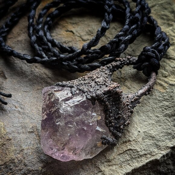 Amethyst Electroformed Necklace - Picture 3 of 8